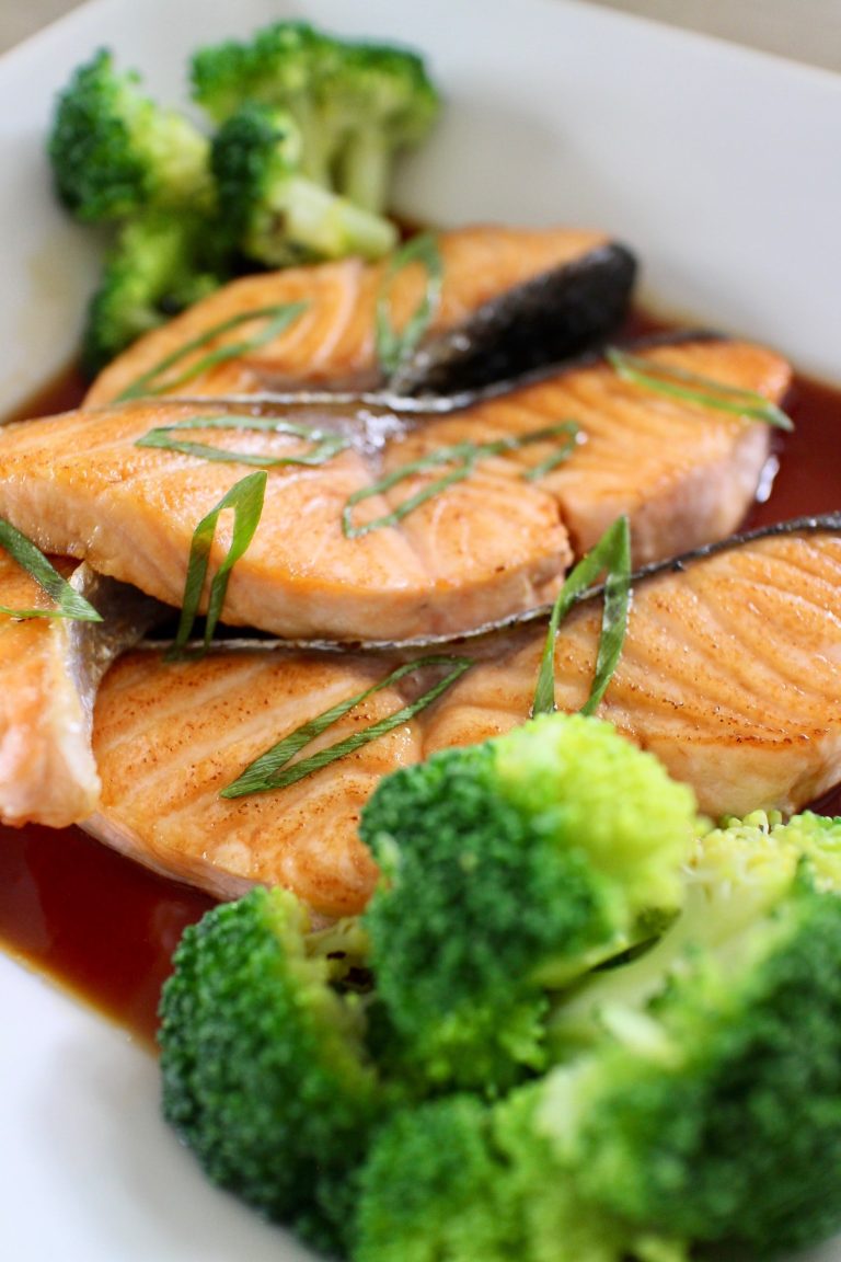 Sheet Pan Honey Lemon Salmon and Broccolini