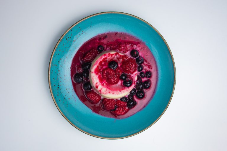 PALEO PANNA COTTA WITH PEACH COMPOTE