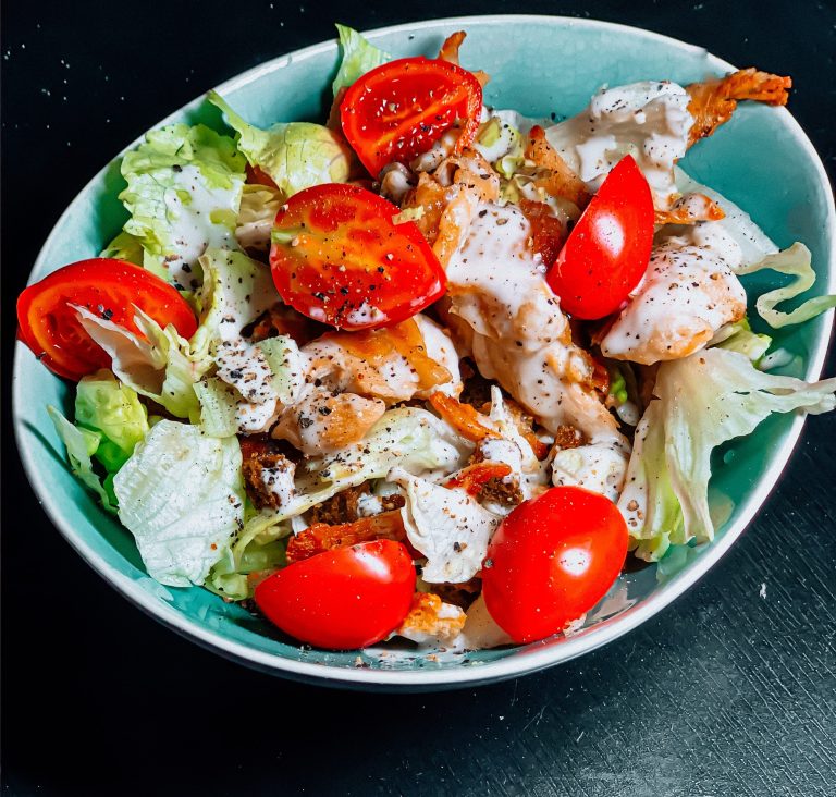 Salmon BLT Salad with Chive Ranch