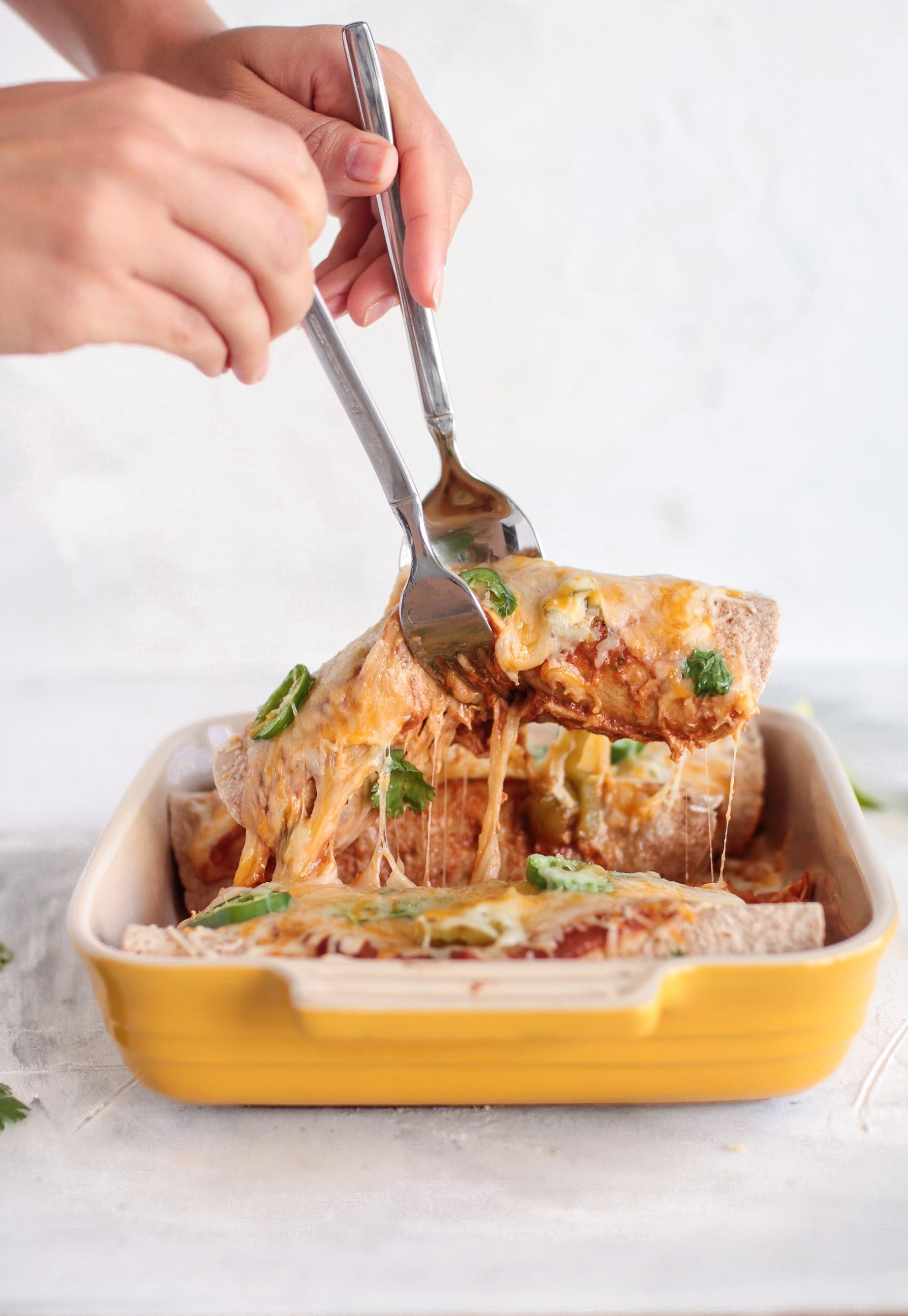 Butternut Squash Black Bean Enchiladas
